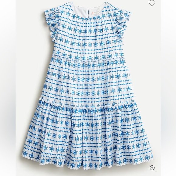 J. Crew Crewcuts Girls' tiered eyelet dress with ruffle details size 12 - Picture 1 of 5